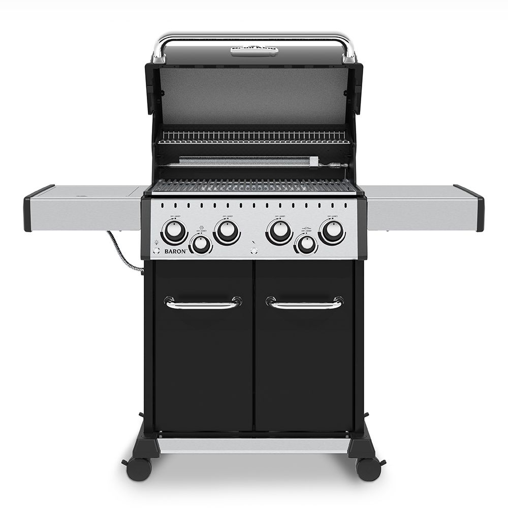 Broil King Baron 490 Pro 4-Burner Gas Grill with Rotisserie and Side Burner