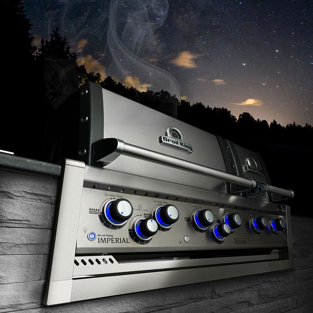 Broil King Imperial S690 6-Burner Built-In Gas Grill With Rotisserie & Side Burner