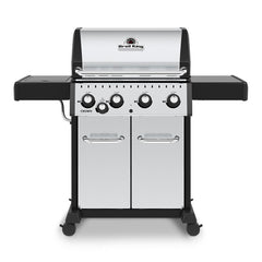 Broil King Crown S440 Stainless Steel 4-Burner Gas Grill Side Burner