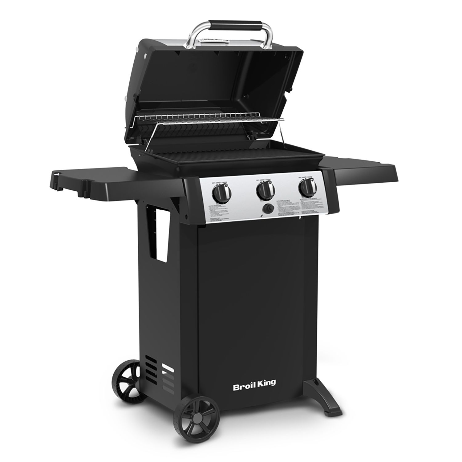 Broil King Gem 320 3-Burner Grill on 2-Wheel Cart, 24-Inches, Propane 814154 LP