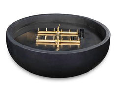 Blaze 38-Inch Round Concrete Gas Fire Bowl in Phantom