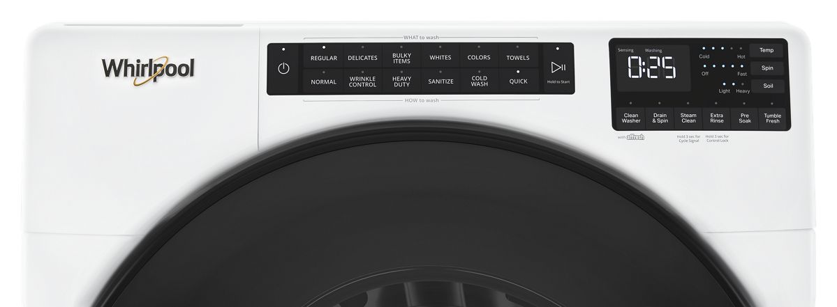 Whirlpool 4.5 Cu. Ft. High-Efficiency Stackable Front Load Washer with Steam and Quick Wash Cycle - White