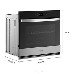 Whirlpool 4.3 Cu. Ft. Single Wall Oven with Air Fry When Connected - Stainless Steel