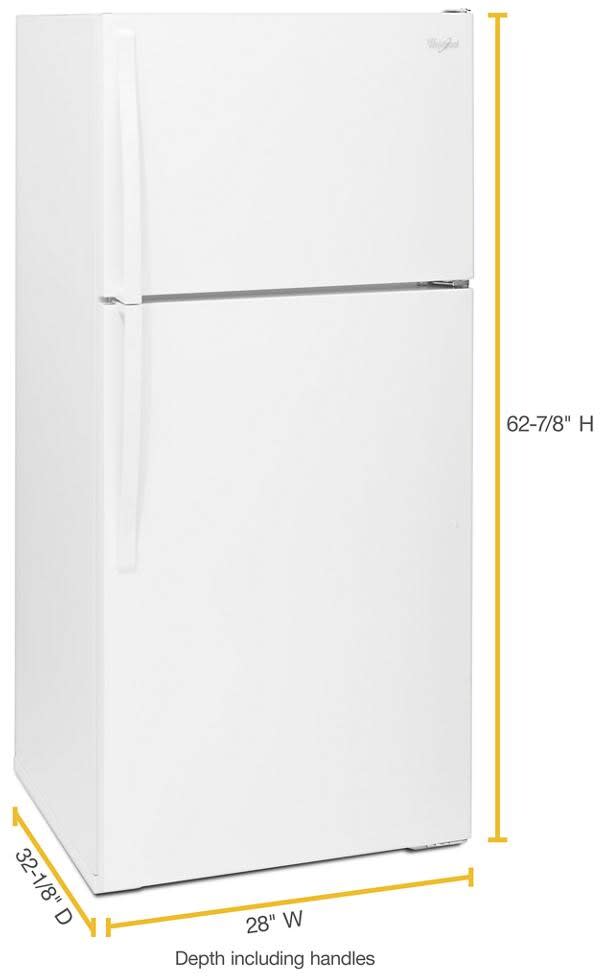 Whirlpool 28-inch Wide Top Freezer Refrigerator - 14 cu. ft. - White