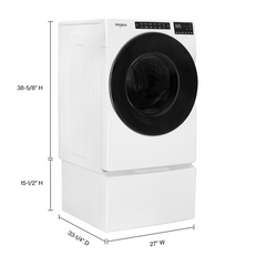 Whirlpool 5.0 Cu. Ft. Front Load Washer with Quick Wash Cycle - White