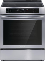 Frigidaire Gallery 4-Piece Kitchen Appliance Package – Counter-Depth French Door Refrigerator, Freestanding Induction Range, Fully Integrated Dishwasher & Over-the-Range Microwave in Stainless Steel