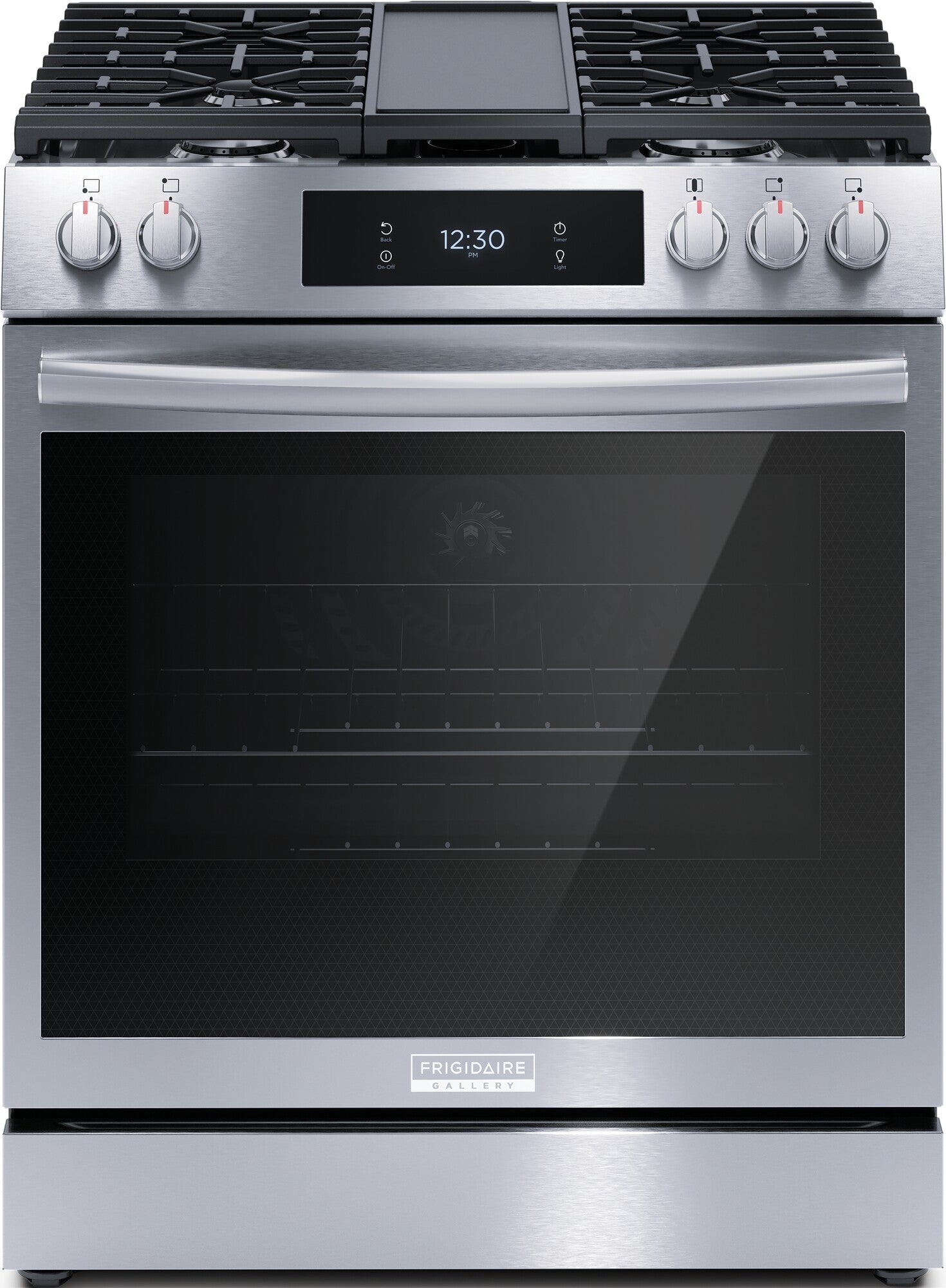 Frigidaire Gallery 4-Piece Kitchen Appliance Package – Freestanding Side-by-Side Refrigerator, Freestanding Gas Range, Fully Integrated Dishwasher & Over-the-Range Microwave in Stainless Steel
