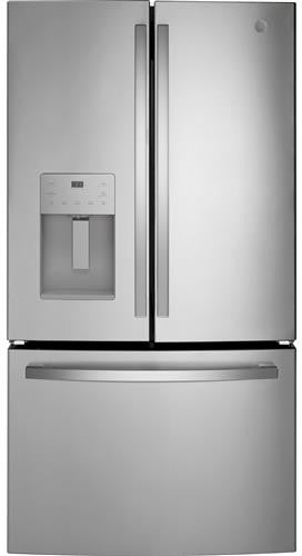 4 Piece Kitchen Appliances Package with French Door Refrigerator, Electric Range, Dishwasher and Over the Range Microwave in Stainless Steel