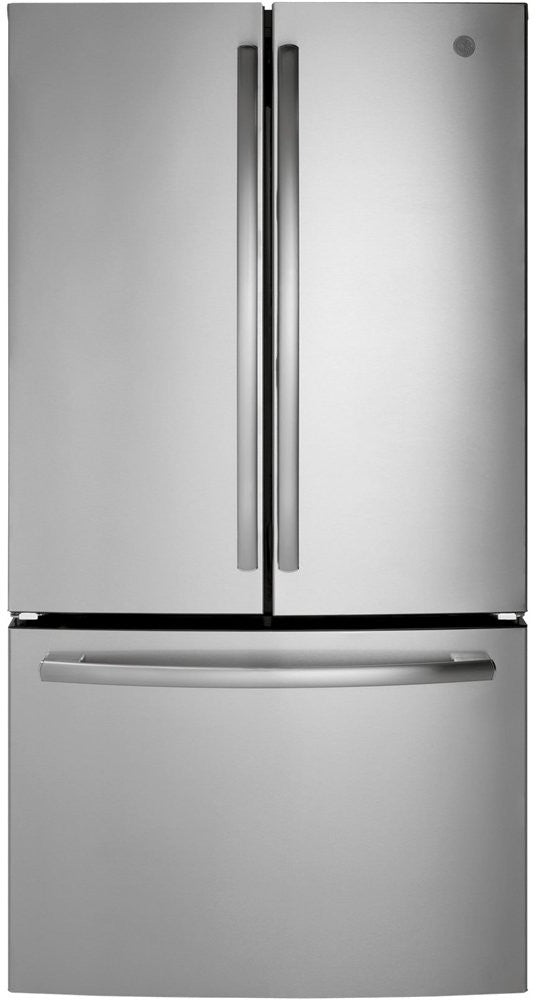 4 Piece Kitchen Appliances Package with French Door Refrigerator, Electric Range, Dishwasher and Over the Range Microwave in Stainless Steel