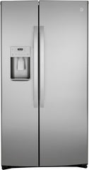 4 Piece Kitchen Appliances Package with Side-by-Side Refrigerator, Gas Range, Dishwasher and Over the Range Microwave in Stainless Steel