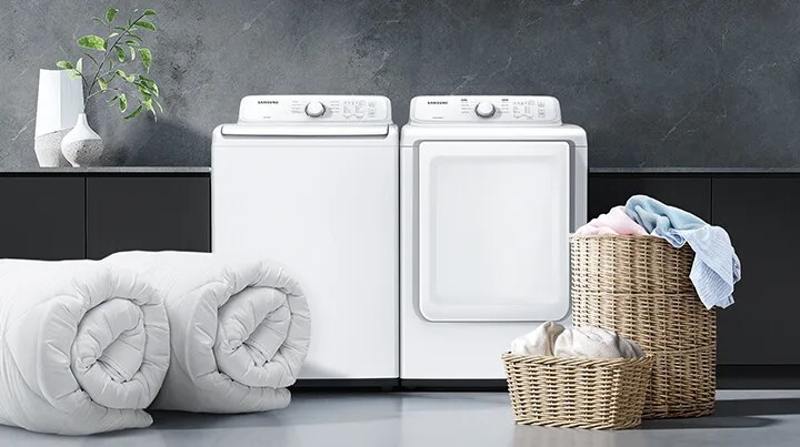 Essential Laundry Care Duo: Samsung ActiveWave Washer & Sensor Dry Dryer