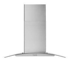 Whirlpool 30" Concave Glass Wall Mount Range Hood - Stainless Steel