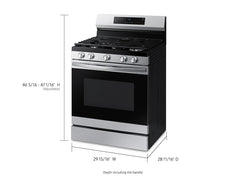 Samsung 6.0 cu. ft. Smart Freestanding Gas Range with No-Preheat Air Fry & Convection in Stainless Steel