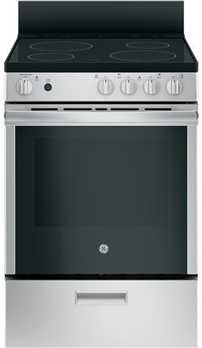 4 Piece Kitchen Appliances Package with Top Freezer Refrigerator, Electric Range, Dishwasher and Over the Range Microwave in Stainless Steel