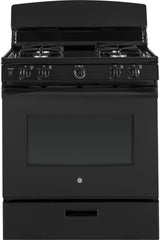4 Piece Kitchen Appliances Package with Top Freezer Refrigerator, Gas Range, Dishwasher and Over the Range Microwave in Black