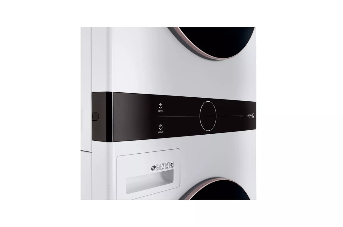 LG 4.5 Cu. Ft. HE Smart Front Load Washer and 7.4 Cu. Ft. Electric Dryer WashTower with Built-In Intelligence - White