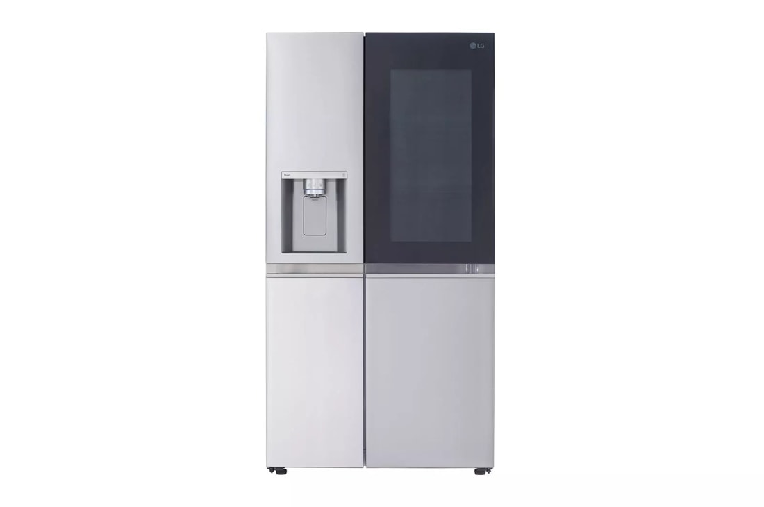 LG 36-inch Wide InstaView Side-by-Side Refrigerator - 27 cu. ft. - Print Proof Stainless Steel