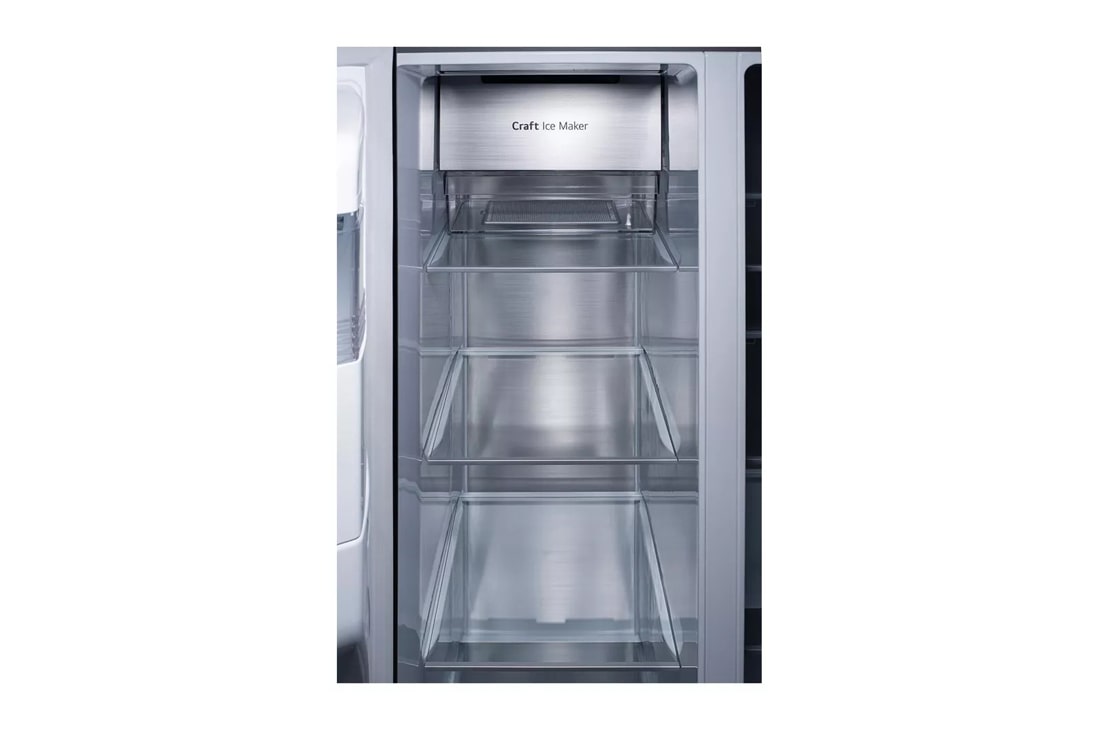 LG 36-inch Wide InstaView Side-by-Side Refrigerator - 27 cu. ft. - Print Proof Stainless Steel