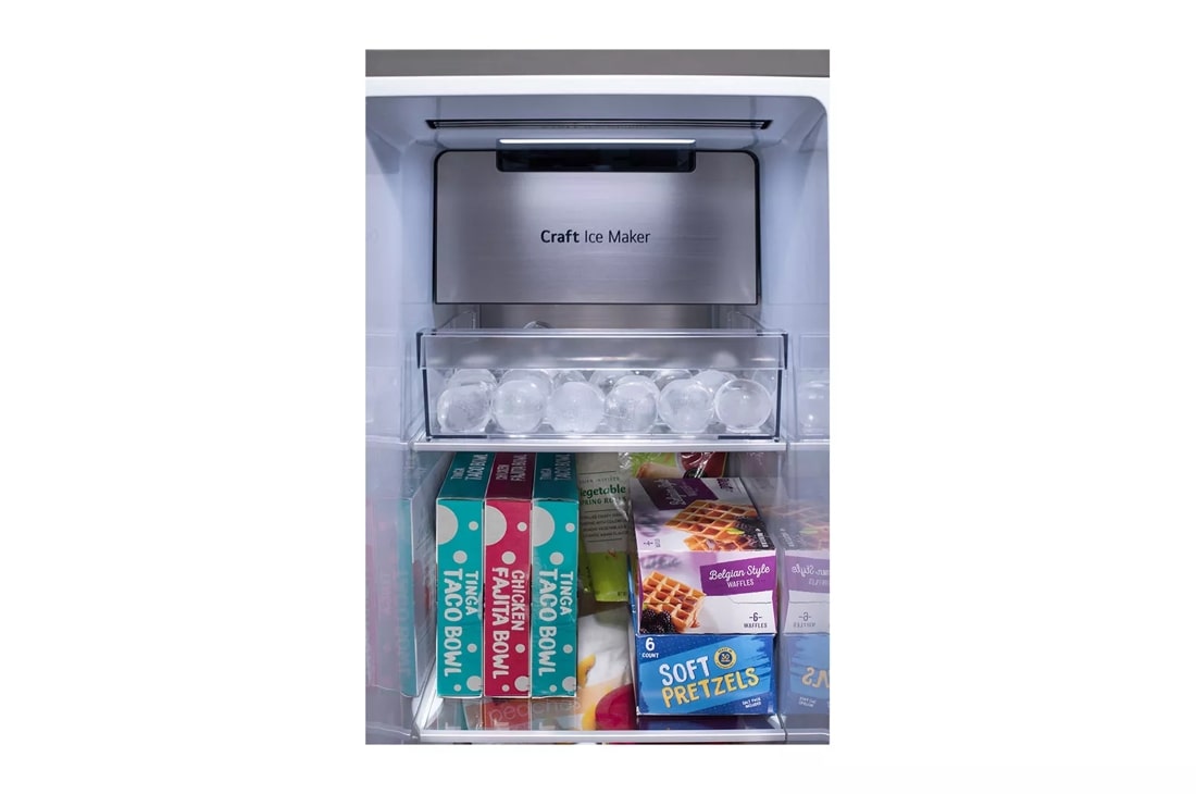 LG 36-inch Wide InstaView Side-by-Side Refrigerator - 27 cu. ft. - Print Proof Stainless Steel