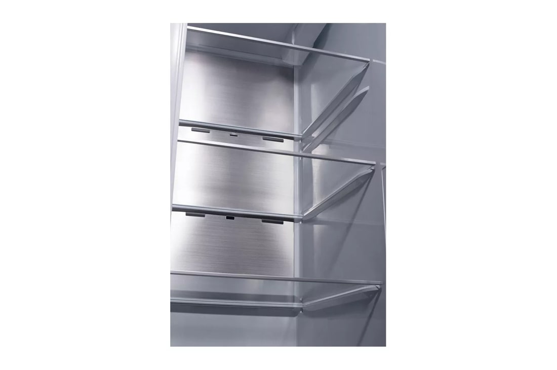 LG 36-inch Wide InstaView Side-by-Side Refrigerator - 27 cu. ft. - Print Proof Stainless Steel