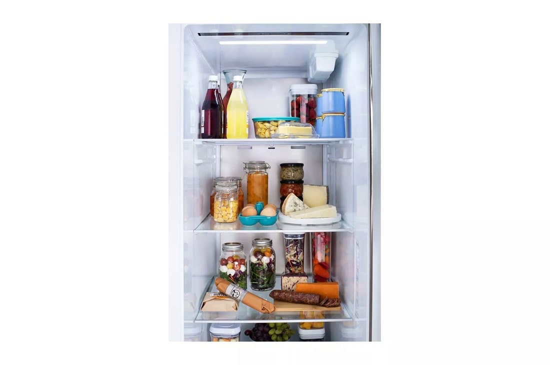 LG 36-inch Wide InstaView Side-by-Side Refrigerator - 27 cu. ft. - BLACK STAINLESS STEEL