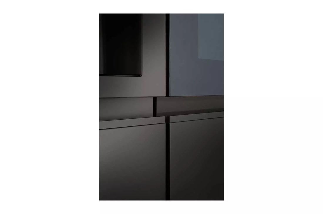 LG 36-inch Wide InstaView Side-by-Side Refrigerator - 27 cu. ft. - BLACK STAINLESS STEEL