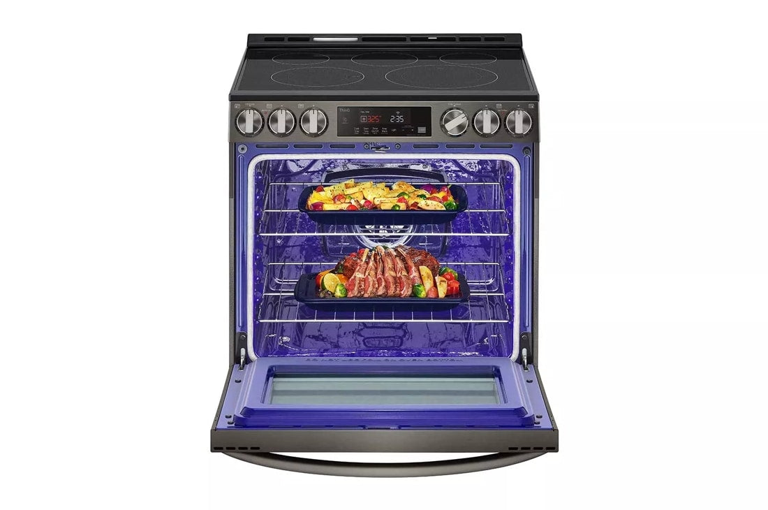 LG 30" Slide-In Electric Range - 6.3 cu ft. - Black Stainless Steel