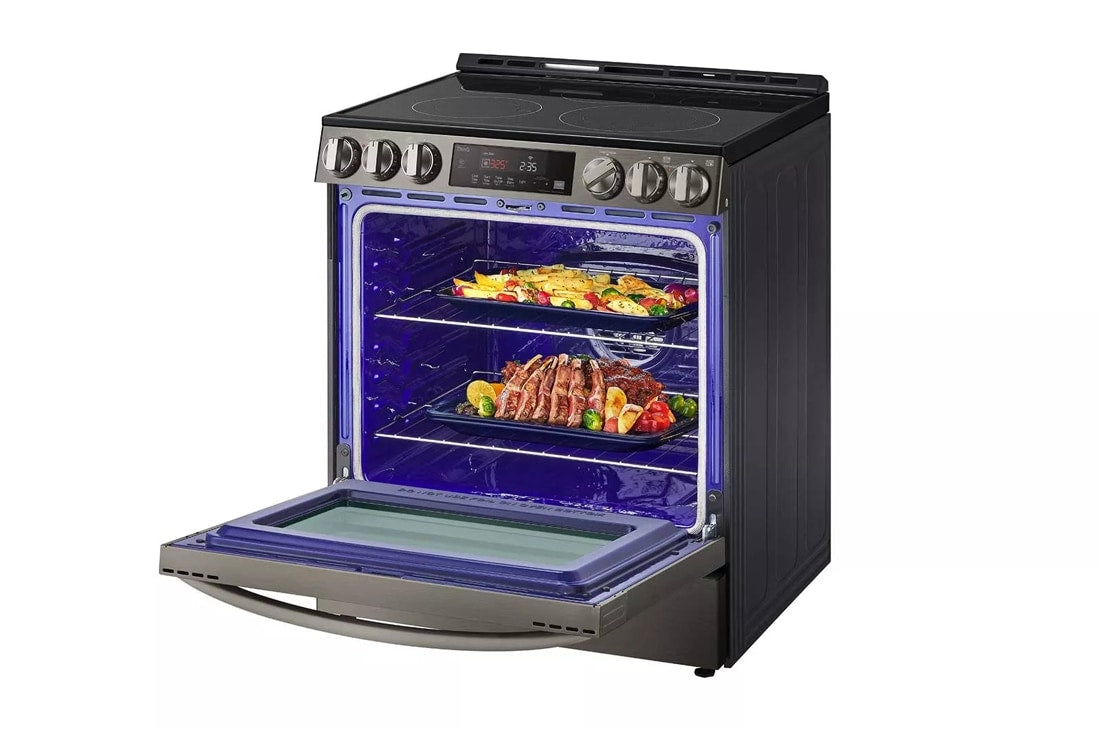 LG 30" Slide-In Electric Range - 6.3 cu ft. - Black Stainless Steel