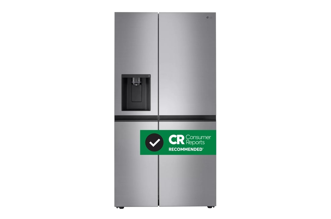 LG 27.16 Cu. - 36 Inch Freestanding Side by Side Refrigerator - Stainless Steel Look