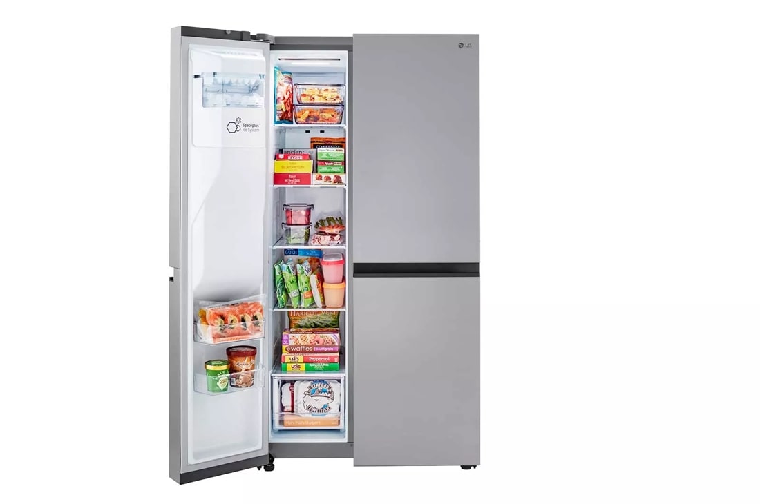 LG 27.16 Cu. - 36 Inch Freestanding Side by Side Refrigerator - Stainless Steel Look