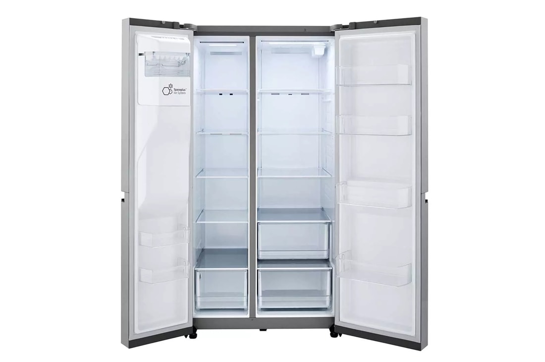 LG 27.16 Cu. - 36 Inch Freestanding Side by Side Refrigerator - Stainless Steel Look