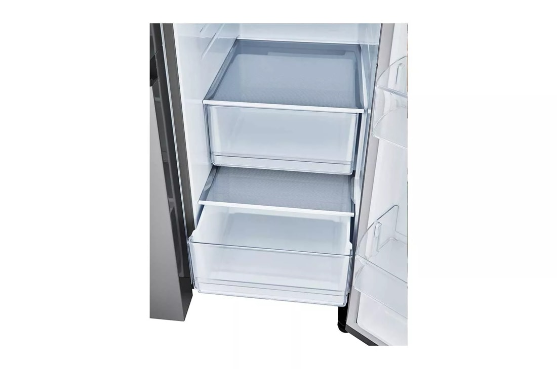 LG 27.16 Cu. - 36 Inch Freestanding Side by Side Refrigerator - Stainless Steel Look