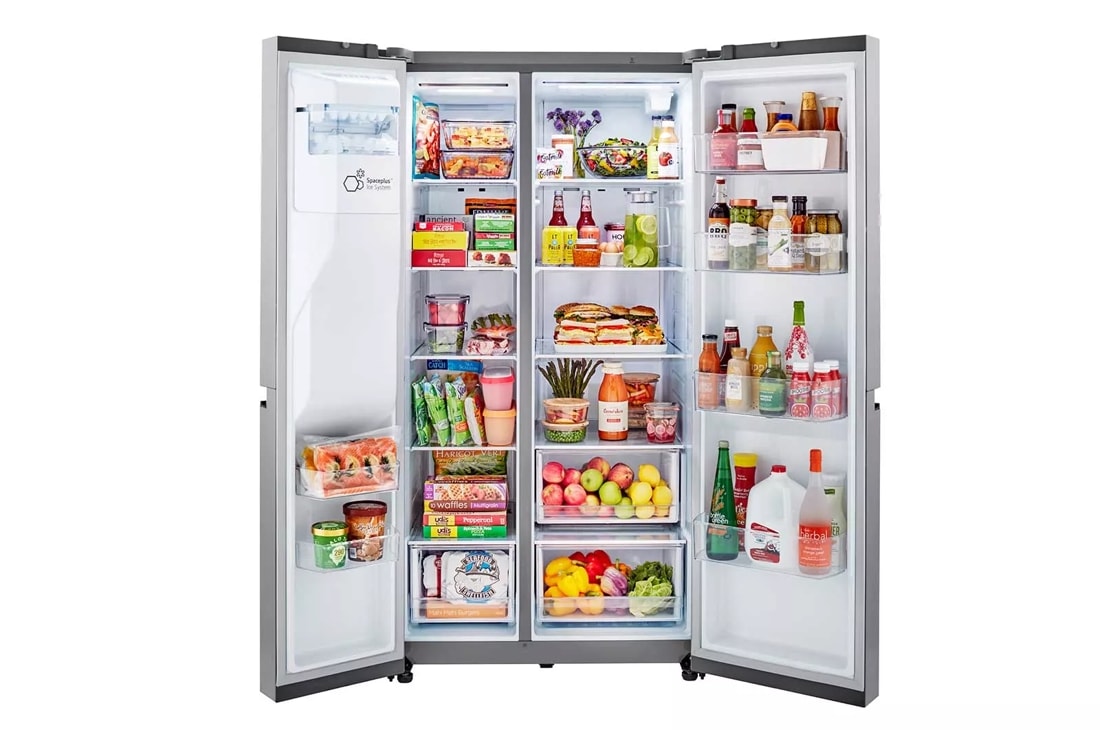 LG 27.16 Cu. - 36 Inch Freestanding Side by Side Refrigerator - Stainless Steel