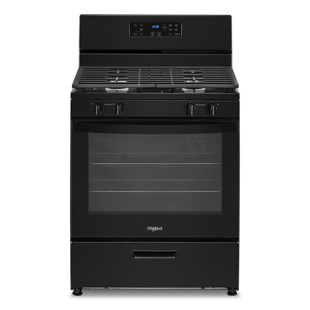 Whirlpool 5.1 Cu. Ft. Freestanding Gas Range with Broiler Drawer - Black