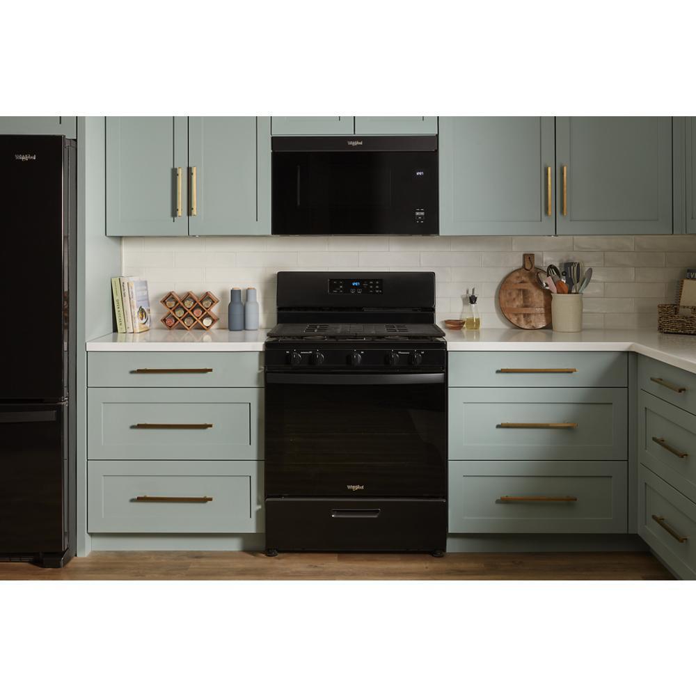 Whirlpool 5.1 Cu. Ft. Freestanding Gas Range with Edge to Edge Cooktop - Black