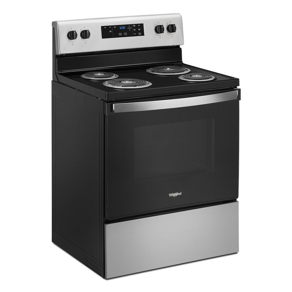 Whirlpool 4.8 Cu. Ft. Electric Range with Self-Cleaning Oven - Stainless Steel