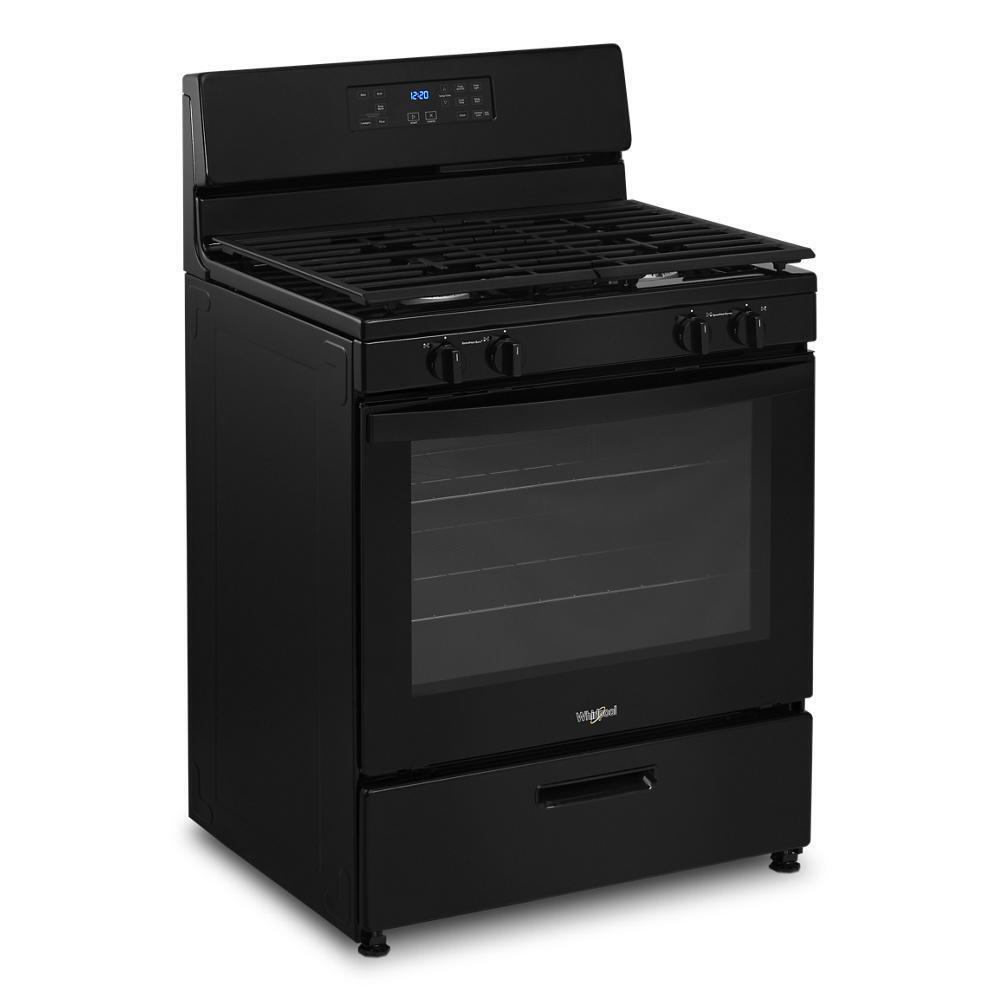 Whirlpool 5.1 Cu. Ft. Freestanding Gas Range with Broiler Drawer - Black