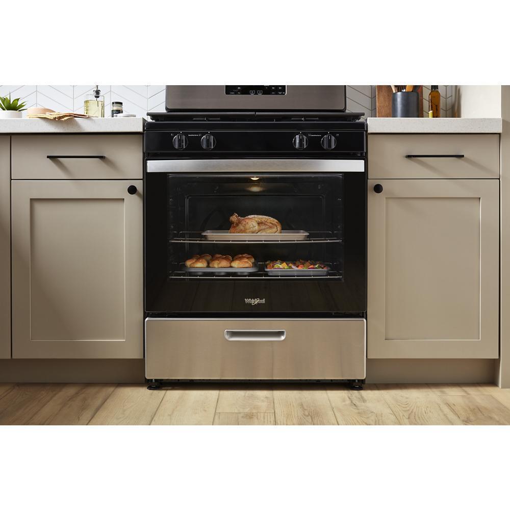 Whirlpool 5.1 Cu. Ft. Freestanding Gas Range with Broiler Drawer - White