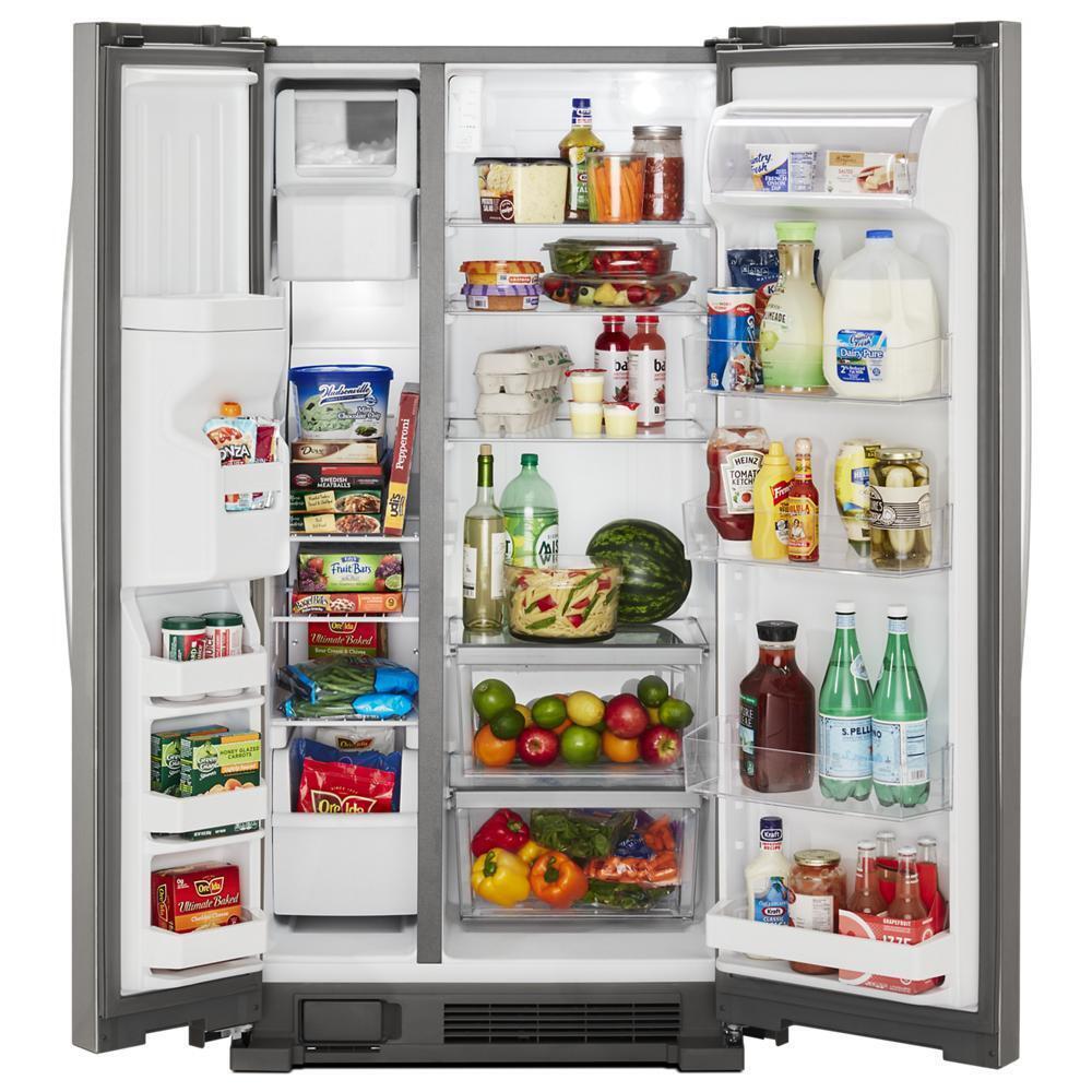 Whirlpool 24.6 Cu. Ft. Side by Side Refrigerator - Monochromatic Stainless Steel