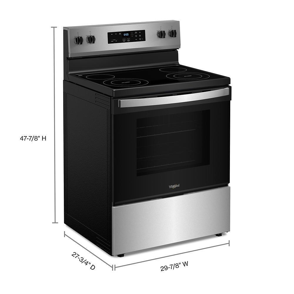 Whirlpool 30-inch Electric Range with No Preheat Mode - Stainless Steel