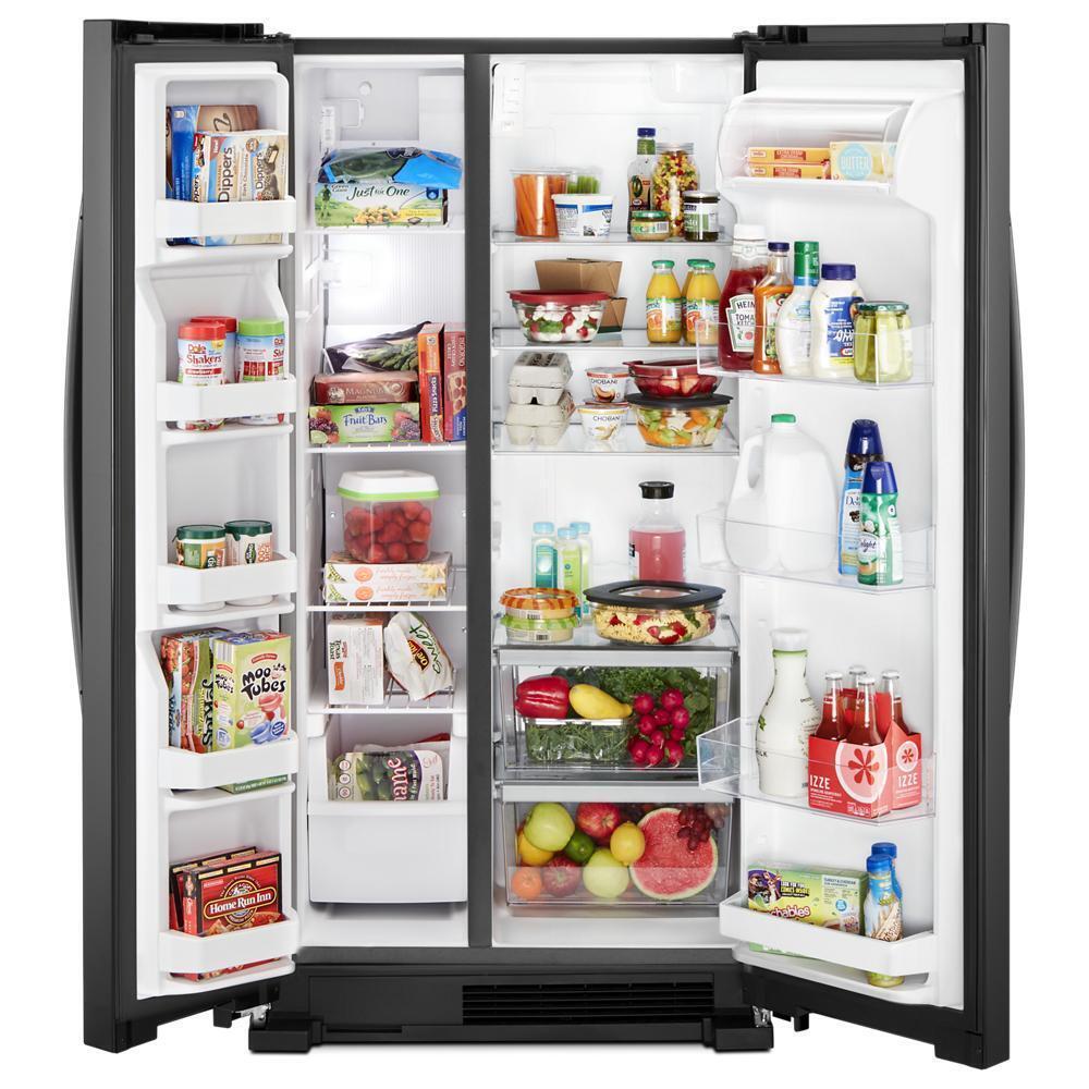 Whirlpool 33-inch Wide Side-by-Side Refrigerator - 22 cu. ft. - Black