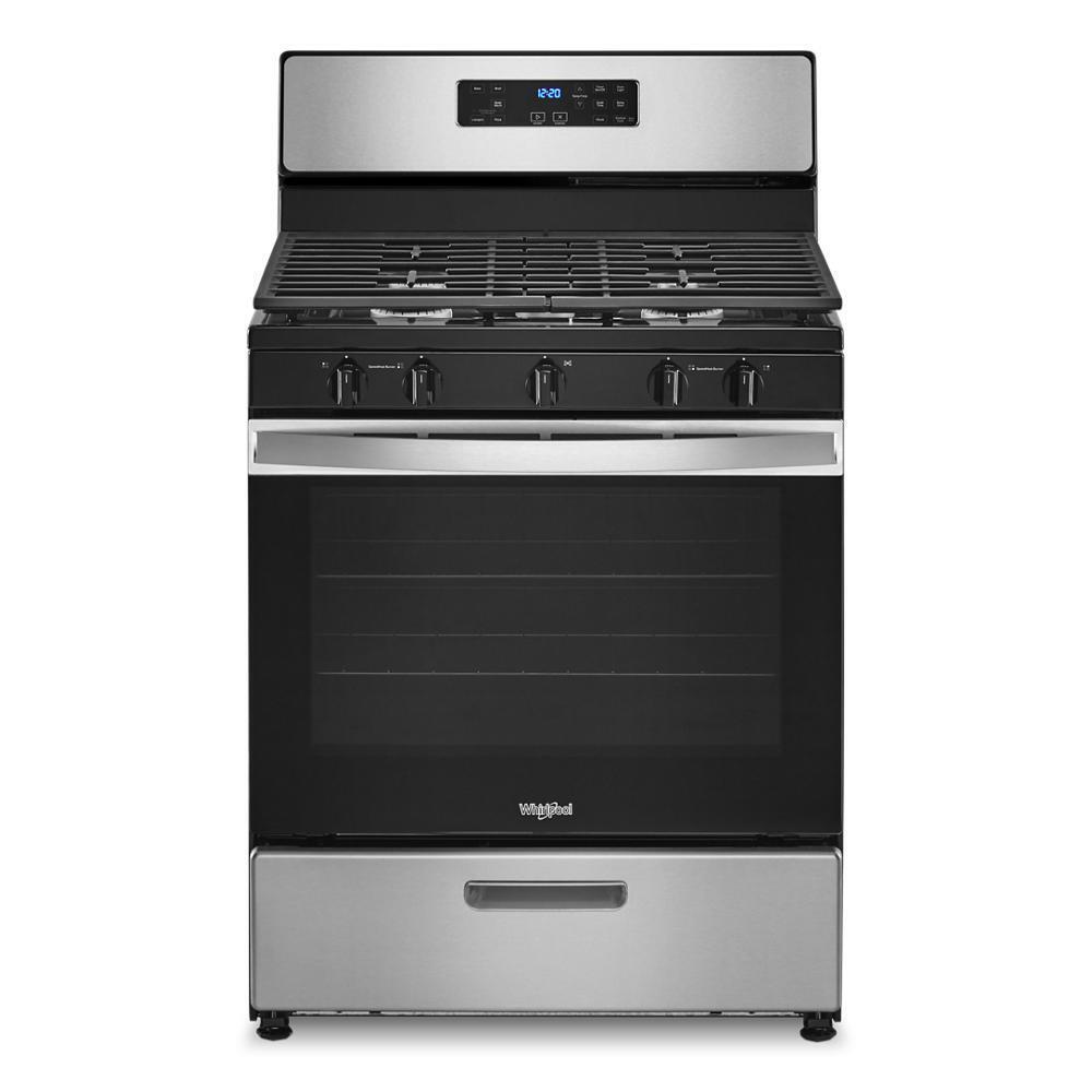 Whirlpool 5.1 Cu. Ft. Freestanding Gas Range with Edge to Edge Cooktop - Stainless Steel