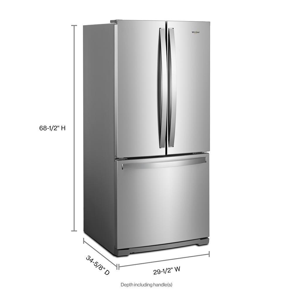 Whirlpool 30-inch Wide French Door Refrigerator - 20 cu. ft. - Stainless Steel