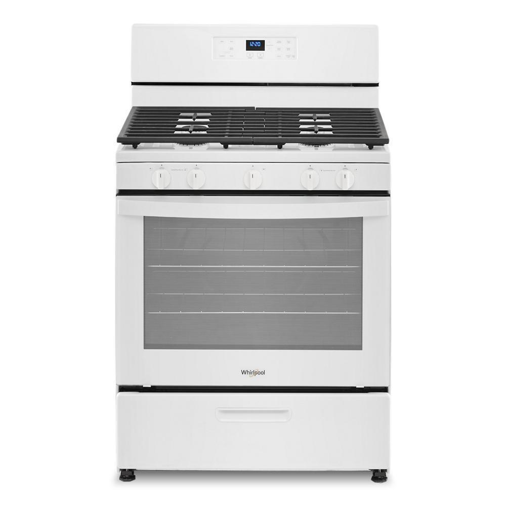 Whirlpool 5.1 Cu. Ft. Freestanding Gas Range with Edge to Edge Cooktop - White