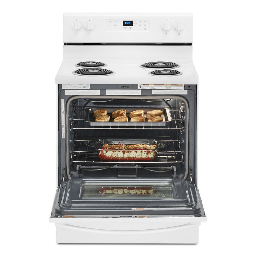 Whirlpool 4.8 Cu. Ft. Electric Range with Self-Cleaning Oven - White