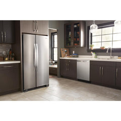 Whirlpool 33-inch Wide Side-by-Side Refrigerator - 22 cu. ft. - Stainless Steel