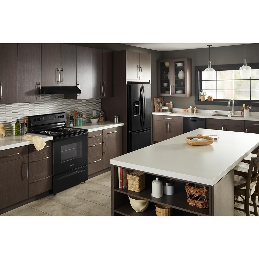 Whirlpool 4.8 Cu. Ft. Electric Range with Self-Cleaning Oven - Black