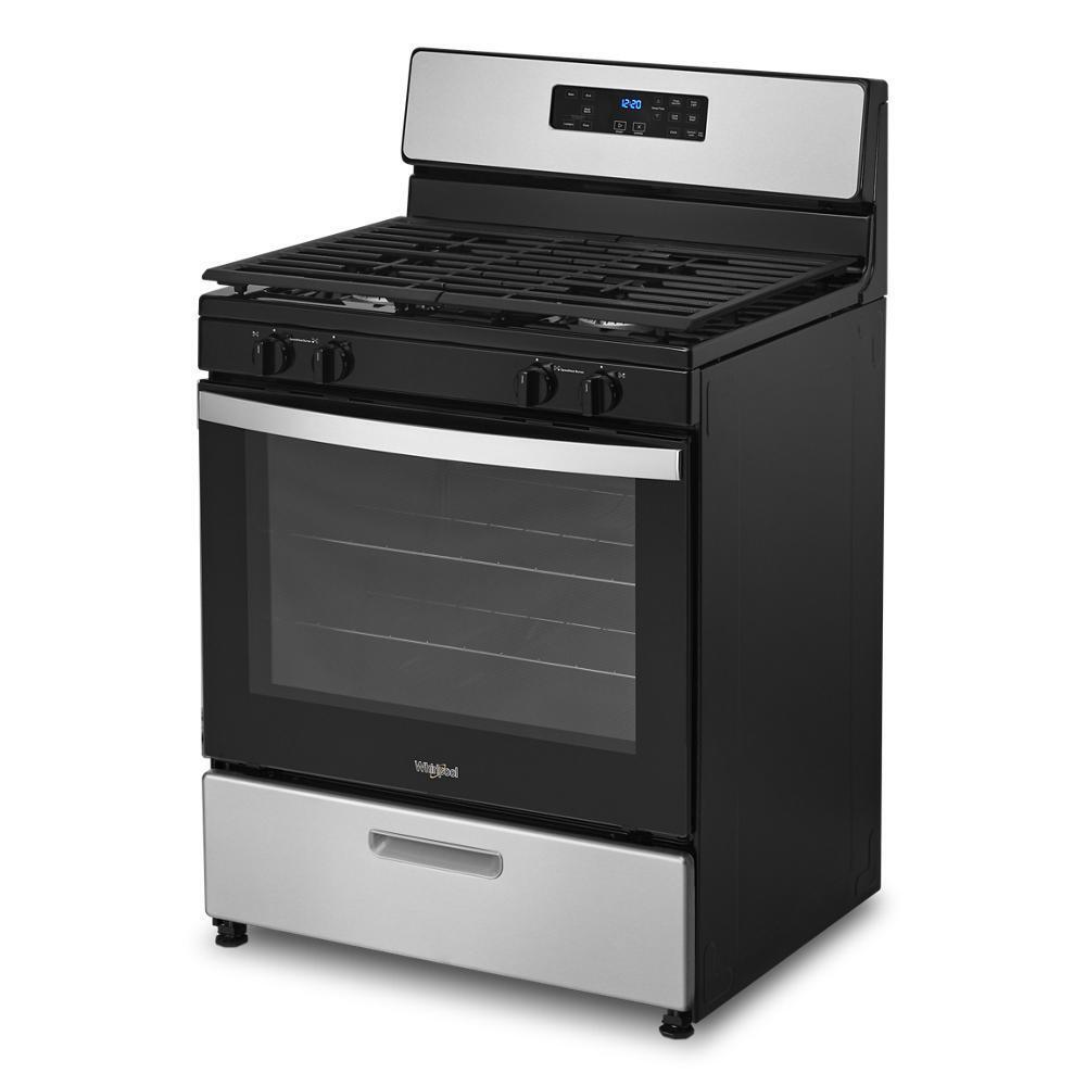 Whirlpool 5.1 Cu. Ft. Freestanding Gas Range with Broiler Drawer - Stainless Steel