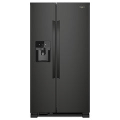 Whirlpool 24.6 Cu. Ft. Side-by-Side Refrigerator with Water and Ice Dispenser - Black