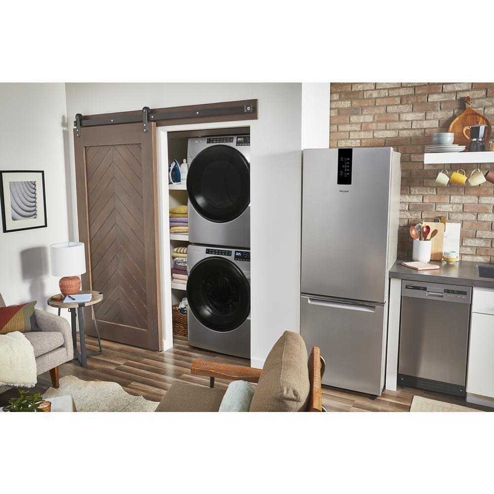 Whirlpool 4.5 Cu. Ft. Front Load Washer with Steam, Quick Wash Cycle and Vibration Control Technology - Chrome Shadow